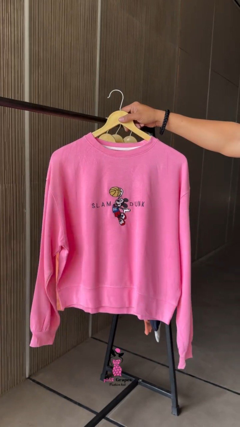 Versatile Street-Style Graphic Crop Hoodies and Sweatshirts – Available in Black, Pink, Grey, Lime Green & Blue - Image 11