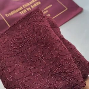 Regal Maroon Chikankari Silk Ensemble