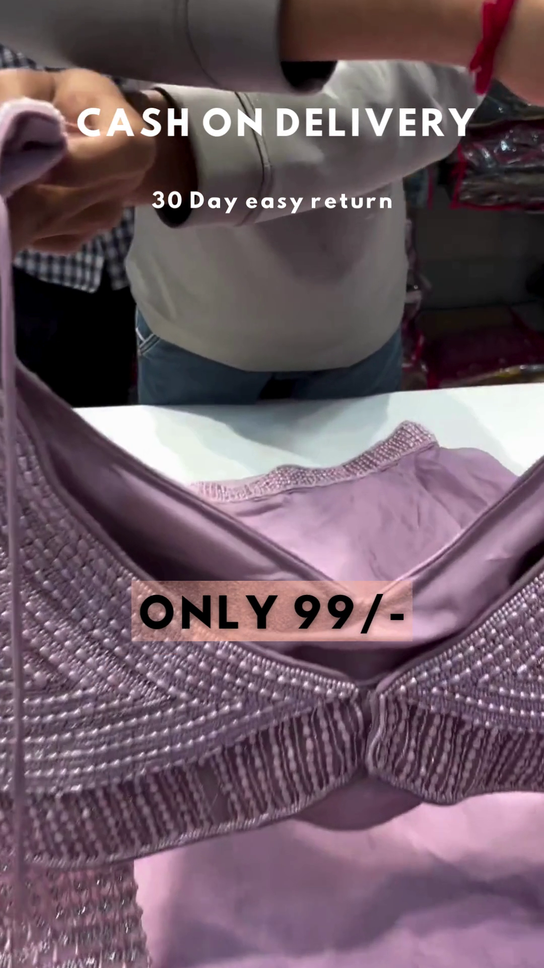 Lilac Enchantment: Heavily Embellished Designer Lehenga Choli Set - Image 6