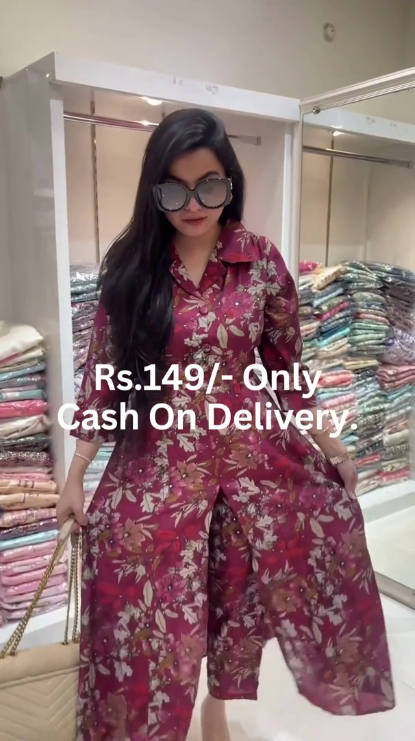 Wine Blossom: Floral Print Fusion Maxi Dress - Image 3